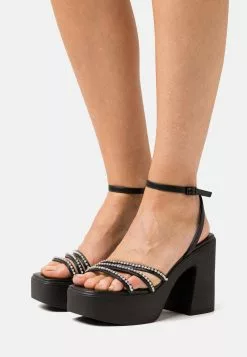 Call It Spring Winkel 45 Call It Spring Vegan Iriss - Sandalen Met Plateauzool - Black
